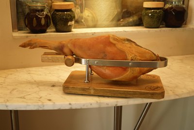 Ham hock on counter