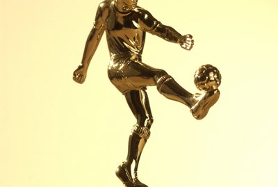Female soccer trophy