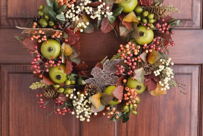 Wreath on door