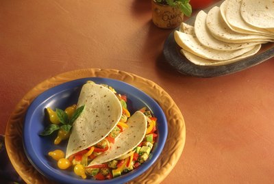 Soft shell seafood tacos