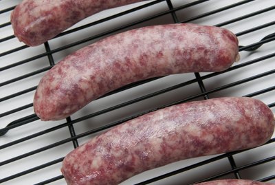 Bratwurst on broiler grill