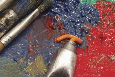 Paintbrush and tube of paint
