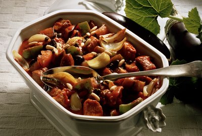 Aubergine stew with pork (Italy)