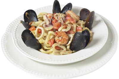 Plate Of Seafood Pasta