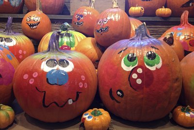 Pumpkins Painted for Halloween