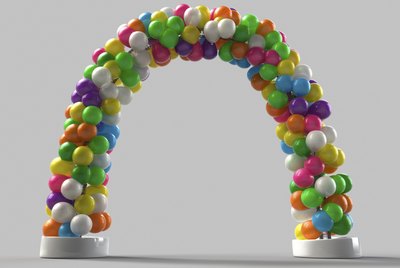 Rainbow color Balloon arch decoration