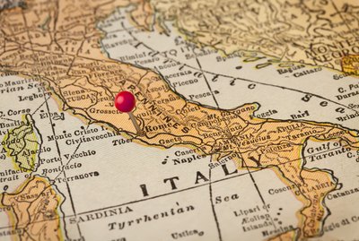 Rome and Italy vintage map