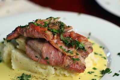 Veal Scallopini with Beure Blanc, portrait