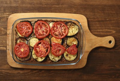 Roasted Eggplant with Tomato and Buckwheat Groats