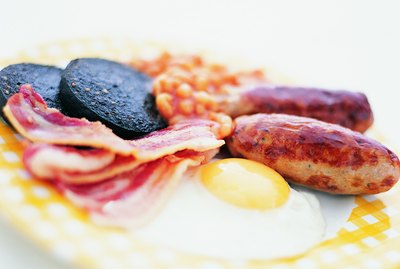 Plate With a Traditional English Breakfast