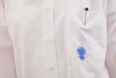 Ink spot on white shirt