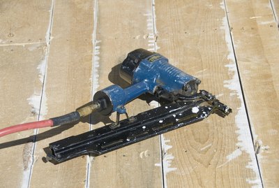 Nail Gun – Framing Nailer - Lying on Roof Boards