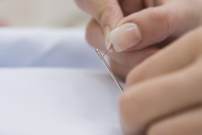Hands sewing