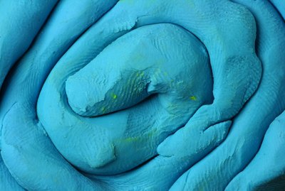 Blue modeling clay