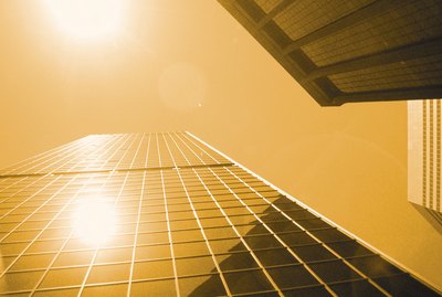 Sunlight between office buildings , Denver , Colorado