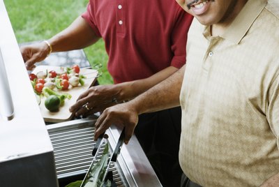 Men grilling
