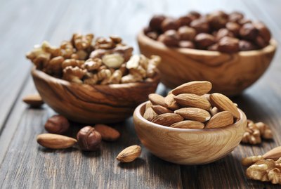 Almonds, walnuts and hazelnuts