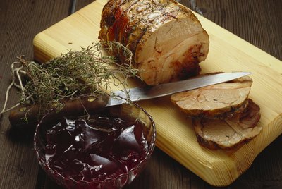 Rolled Roast Pork with Cranberry Jelly