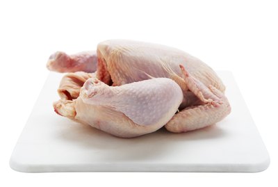 Studio shot of raw chicken