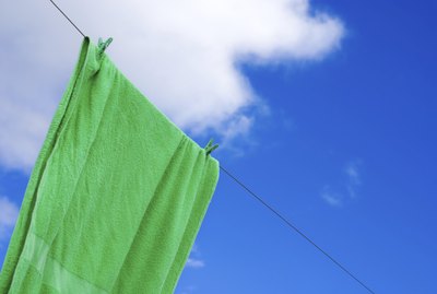 Green towel