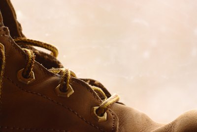 Close-up of bootlaces