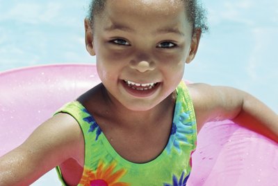 Girl in a swimming pool