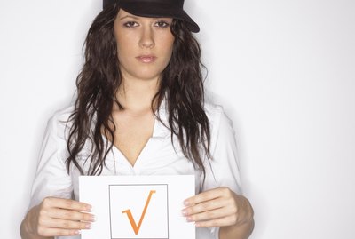 Woman advocating for voting holding sign
