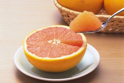 Ruby Grapefruit, High Angle View