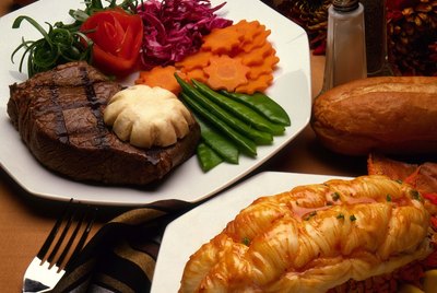 Lobster and steak dinner
