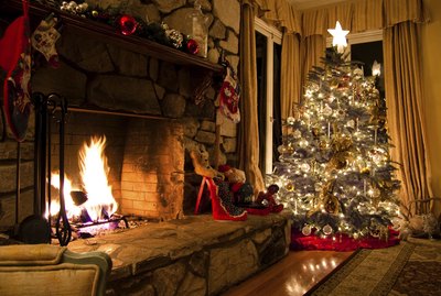 Christmas fireplace