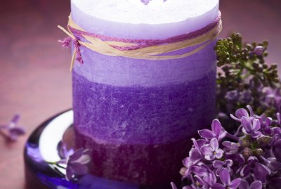 Candle and lilac