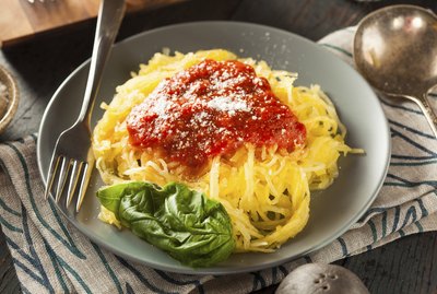 Homemade Cooked Spaghetti Squash Pasta