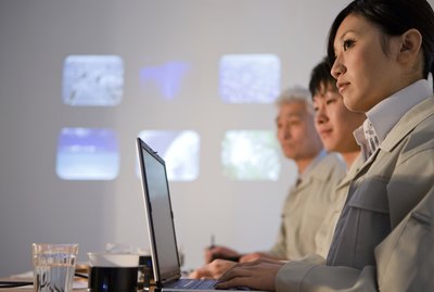 Businesspeople in presentation
