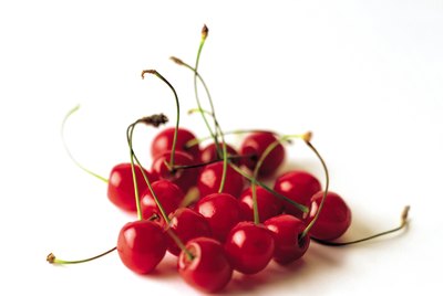 Fresh red cherries