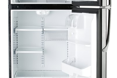 Open door on refrigerator