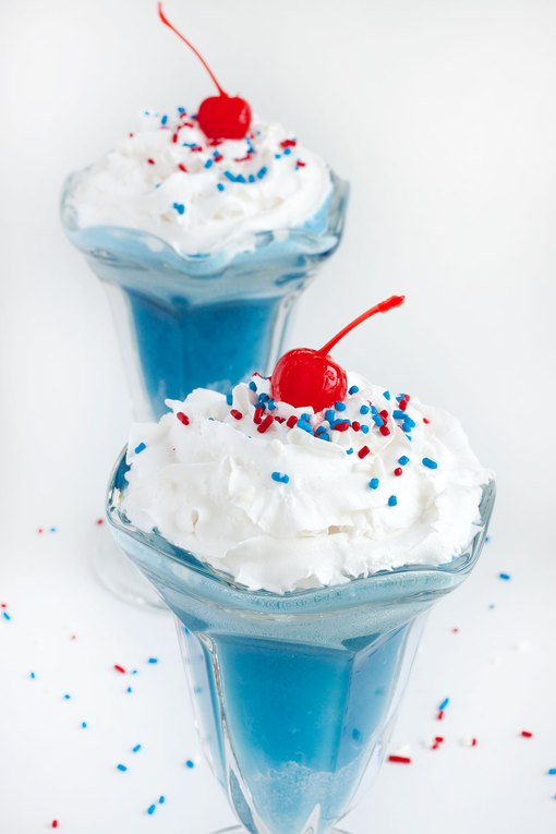 Patriotic Ice Cream Soda - 4th of July recipes