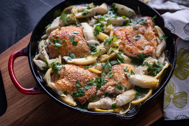 Lemon Artichoke Skillet Chicken Recipe