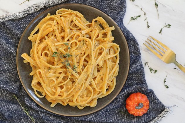 Vegan pumpkin alfredo