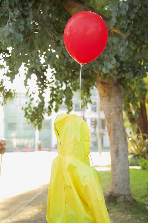 tape balloon to figure