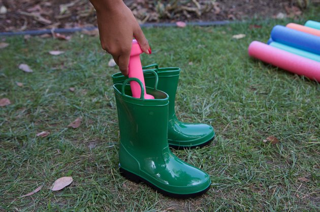 place weights inside boots