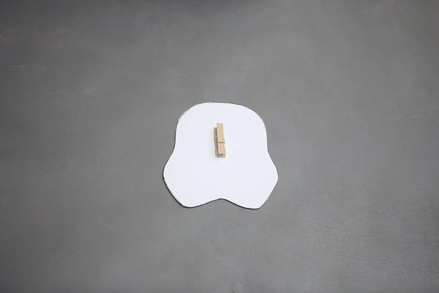 Clothespin glued to helmet