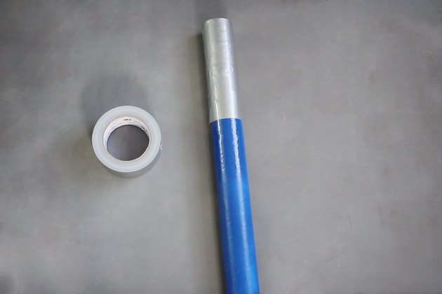 Bottom of mailing tube wrapped with duct tape