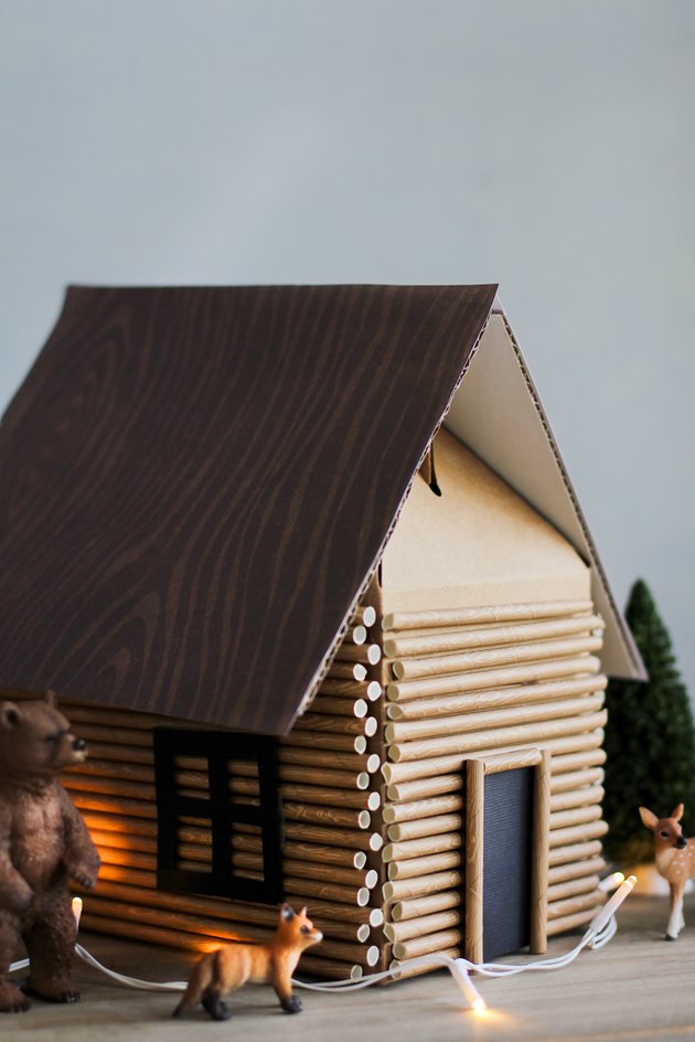 DIY Log Cabin Gift Box