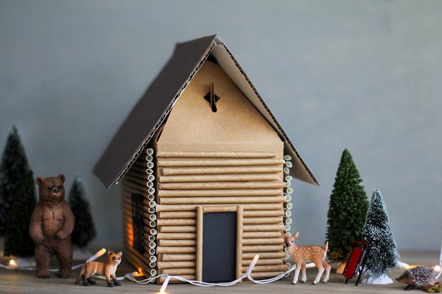 DIY Log Cabin Gift Box