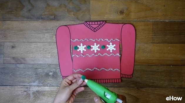 Decorating paper template for Ugly Christmas Sweater Gift Wrap