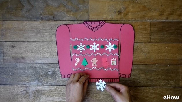 Decorating paper template for Ugly Christmas Sweater Gift Wrap