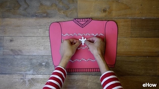 Decorating paper template for Ugly Christmas Sweater Gift Wrap