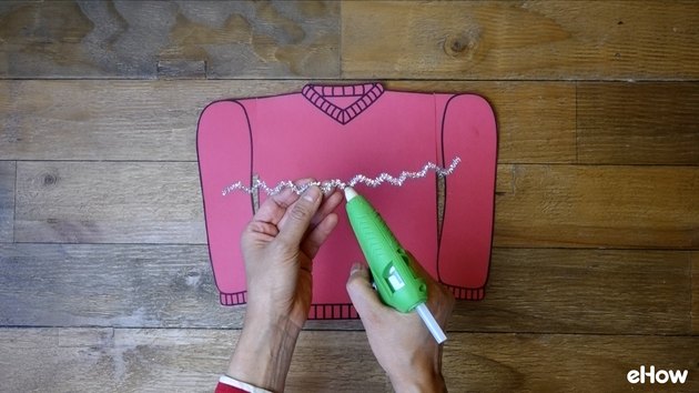 Decorating paper template for Ugly Christmas Sweater Gift Wrap