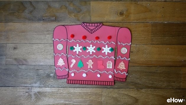 Decorating paper template for Ugly Christmas Sweater Gift Wrap