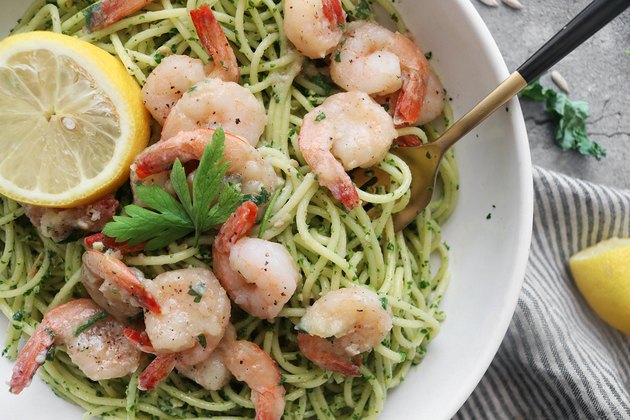 Add lemon garlic shirmp